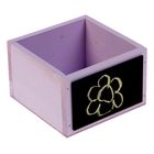 Ящик 15 х 15 см, фиолетовый с мелованной вставкой 8 х 13 см - Фото 2