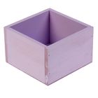 Ящик 15 х 15 см, фиолетовый с мелованной вставкой 8 х 13 см - Фото 3