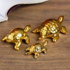 Сувенир керамика под золото "Три черепахи" набор 3 шт 3,5х11х8,2 см - Фото 4