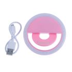 Светодиодное селфи кольцо для телефона Krutoff, 3 режима, 36 светодиодов, розовое - Фото 1