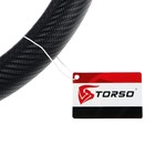 Оплетка на руль TORSO, под карбон, размер 38 см, черный - Фото 3