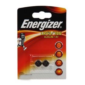 Батарейка алкалиновая Energizer, LR43 (186)-2BL, 1.5В, блистер, 2 шт. 2794282