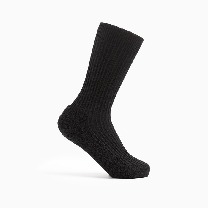 Носки мужские тёплые, цвет чёрный, размер 29 - Фото 1