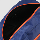 Сумка спортивная на молнии, наружный карман, цвет синий/оранжевый - Фото 5