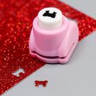 Дырокол фигурный "Бантик" d=1 см 3х2,5х3 см МИКС - Фото 1