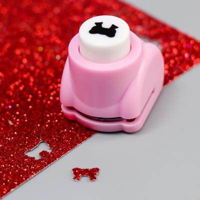 Дырокол фигурный "Бантик" d=1 см 3х2,5х3 см МИКС