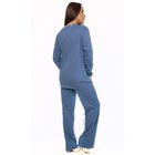 Комплект женский (топ, брюки, халат) М97 цвет синий, р-р 44 - Фото 3