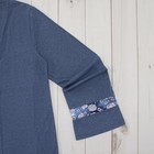 Комплект женский (сорочка, халат) М98 цвет синий, р-р 44 - Фото 5