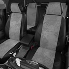 Авточехлы для Renault Koleos с 2008-2016 г., джип, экокожа, цвет серый, чёрный - Фото 2