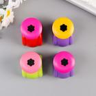 Дырокол фигурный кнопка "Цветок" рисунок d=0,9 см МИКС 4х4,5х3 см - Фото 3