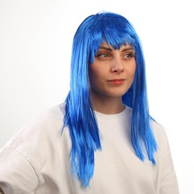 Карнавальный парик «Красотка», цвет синий