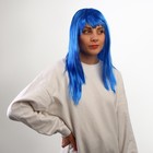 Карнавальный парик «Красотка», цвет синий - Фото 3