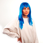 Карнавальный парик «Красотка», цвет синий - Фото 3