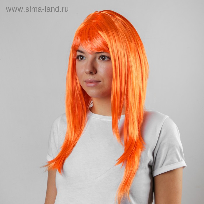Карнавальный парик «Красотка», цвет оранжевый - Фото 1