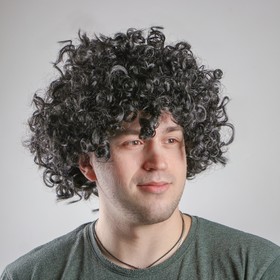 Карнавальный парик «Кудряшки», обхват головы 56 см, цвет чёрный 2500209