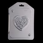 Пластиковая форма для мыла "Сердце с икрой" 6х6,5 см - Фото 1