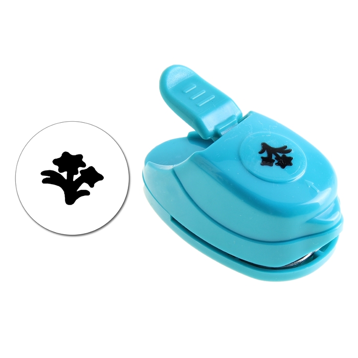 Дырокол фигурный с рычажком "Букет" d=1,6 см 6х3,5х3,5 см - Фото 1