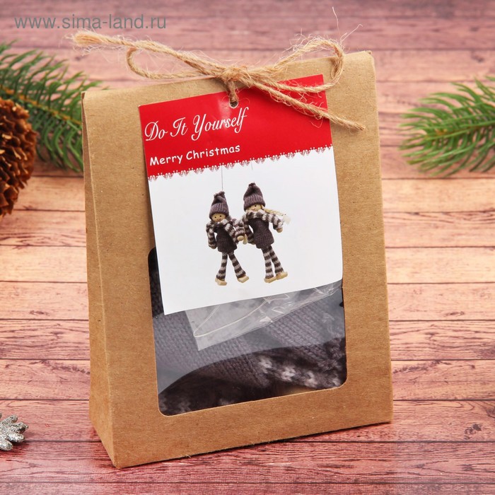 Набор для творчества «Создай новогоднюю подвеску. Куколки в шарфах» набор 2 шт. - Фото 1