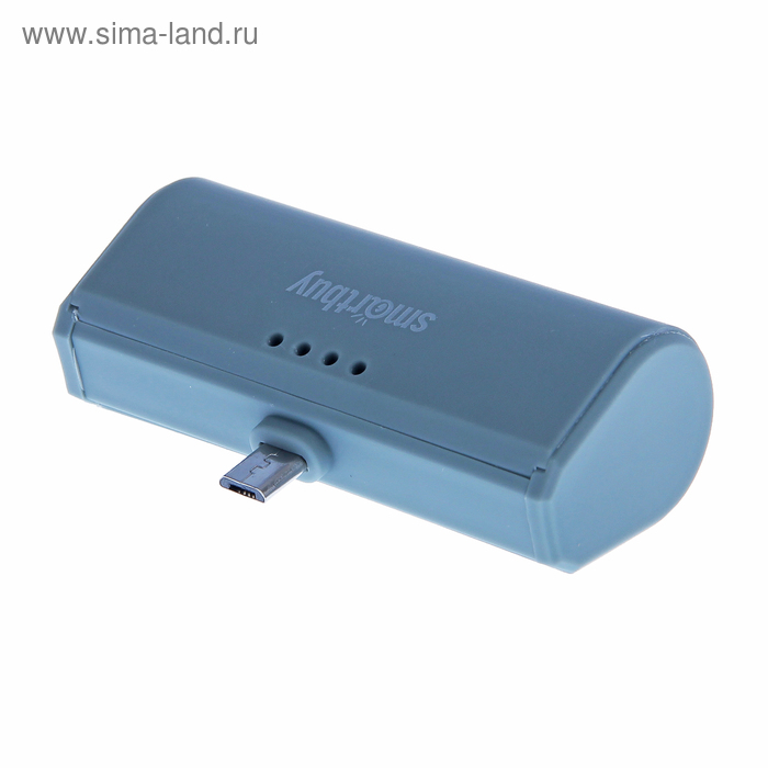 Внешний аккумулятор SmartBuy, 2200 мАч, micro USB, 2 А, индикатор зарядки, серый - Фото 1