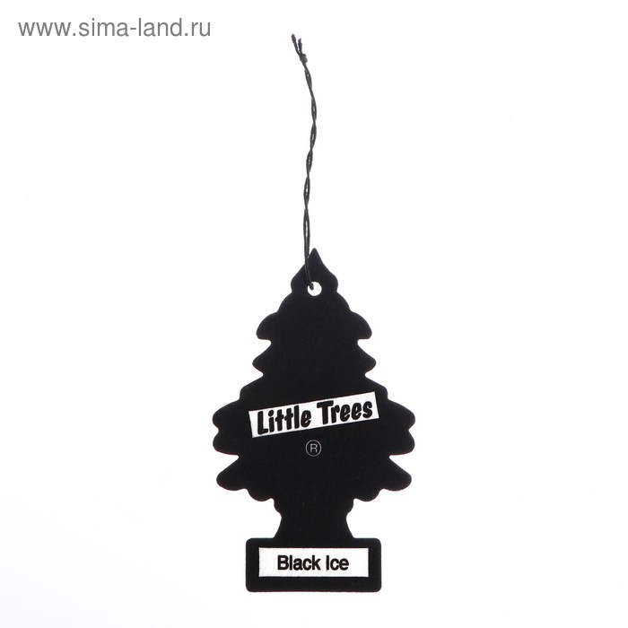 Ароматизатор Ёлочка Little Trees Черный лёд  , Black Ice - Фото 1