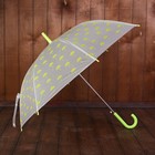 Зонт детский полуавтоматический «Зонтики», r=44см, цвет прозрачный/жёлтый - Фото 2