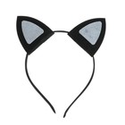 Ободок «Кошка», цвет чёрный - Фото 2