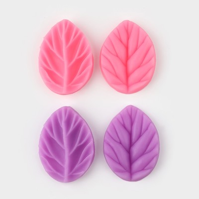 Молд кондитерский «Лист вишни», силикон, 2 части 7.5×5.5 см, МИКС