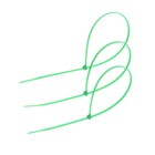Хомут нейлоновый ТУНДРА krep, для стяжки, 4.8х400 мм, цвет зеленый, в упаковке 100 шт. - Фото 1