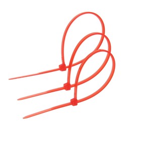 Хомут нейлоновый пластик ТУНДРА krep, для стяжки, 2.5х150 мм, цвет красный, в уп. 100 шт