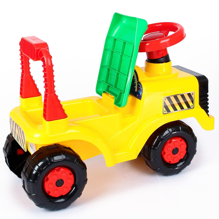 Толокар-машинка «Трактор», цвет жёлтый - фото 1877374143