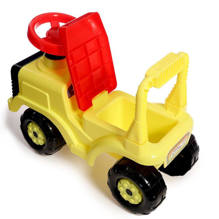 Толокар-машинка «Трактор», цвет жёлтый - фото 1877374149