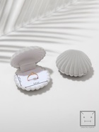 Футляр под кольцо, серьги «Ракушка», бархатный, 6×5.5 см, серый 2319797