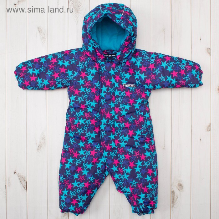 Зимний комбинезон для девочки, рост 80 см, цвет синий MW27108 _М - Фото 1