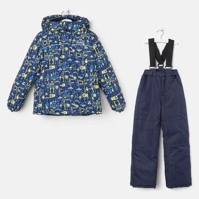 Комплект зимний для мальчика (куртка и брюки), рост 140 см, цвет синий MW27202