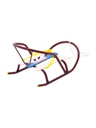 Кукольные санки, металлический каркас, цвет амарантовый - Фото 4