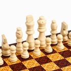 Шахматы деревянные "Тёмно-красная классика", 30 х 30 см, настольная игра, король h-8 см - Фото 4
