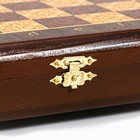 Шахматы деревянные "Тёмно-красная классика", 30 х 30 см, настольная игра, король h-8 см - Фото 6