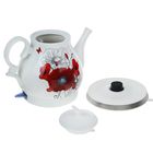 УЦЕНКА Набор чайный Sakura SA-2906C, керамика, 1.5 л, 1500 Вт, 10 предметов, "маки" - Фото 2