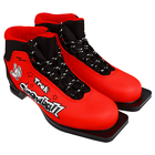 Ботинки лыжные TREK Snowball, NN75, искусственная кожа, искусственная кожа, цвет красный/чёрный, лого чёрный/белый, размер 31 - Фото 2