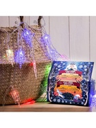 Гирлянда «Нить» 5 м с насадками «Льдинка», IP20, прозрачная нить, 20 LED, свечение мульти (RG/RB), мигание, 220 В - фото 7341263