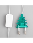 Гирлянда «Нить» 5 м с насадками «Льдинка», IP20, прозрачная нить, 20 LED, свечение мульти (RG/RB), мигание, 220 В - фото 7341262