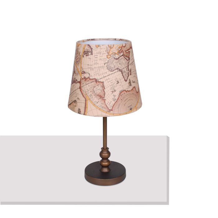 Настольная лампа 1122-1T Mappa 1xE27, 60W коричневый 26x26x50 см