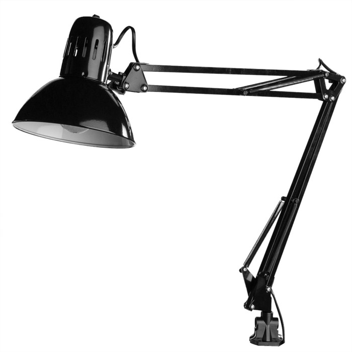 Настольная лампа Senior 1x40W E27, чёрный 17x17x85 см