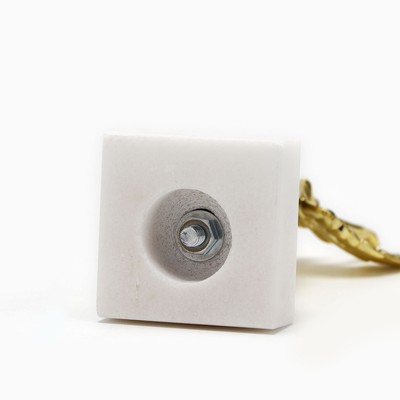 Наградная фигура под нанесение «Ника», золото, подставка камень, 16 см