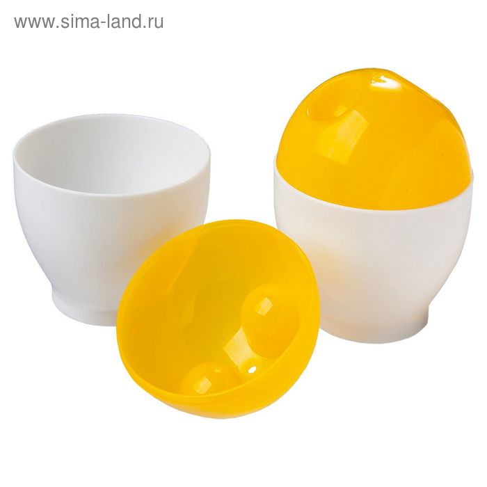 Набор форм для приготовления яиц в СВЧ-печи, d=7 см, h=9 см, 2 шт - Фото 1