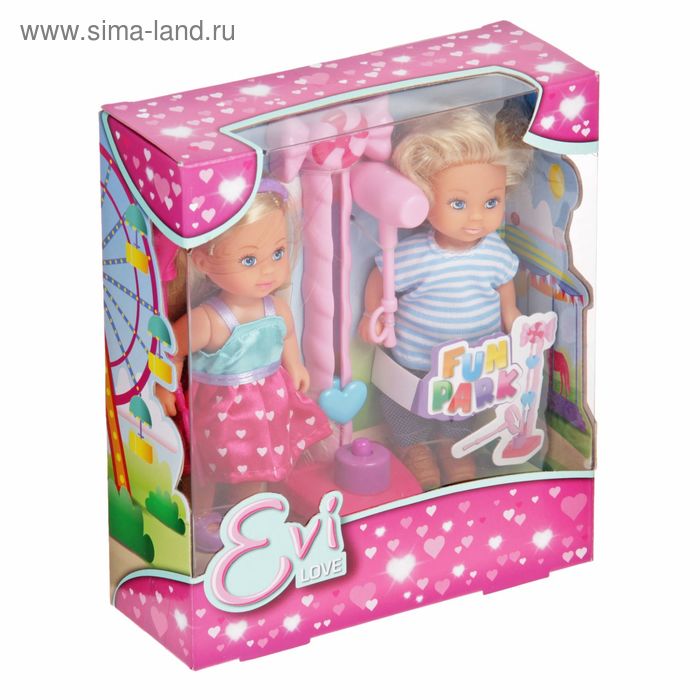 Кукла "Еви и Тимми на аттракционах", 12 cм - Фото 1