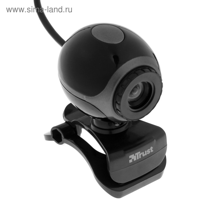 Веб-камера Trust Exis (17003) Webcam Black/Silver, 0.3 МП, 640x480, черно-серебристая - Фото 1