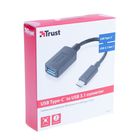 OTG кабель Trust 20967, Type-C(m)-USB3.1(f), 0.12 м, черный - Фото 2