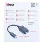 OTG кабель Trust 20967, Type-C(m)-USB3.1(f), 0.12 м, черный - Фото 3