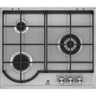 Варочная поверхность Electrolux EGH96333BX, 3 конфорки, газовая, серебристая - Фото 1